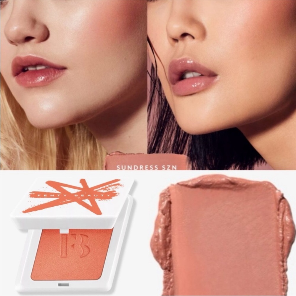 NEW Fenty Beauty Fenty Cheeks Suede Powder Blush in Sundress Szn Peachy Pink